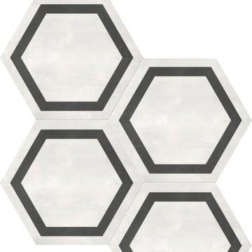Ivory Hexagon Frame Pressed Matte