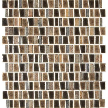 Bark Mosaic (Trapezoid 1"xrandom) - 12x12