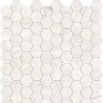 Suave Bianco Hexagon Mosaic