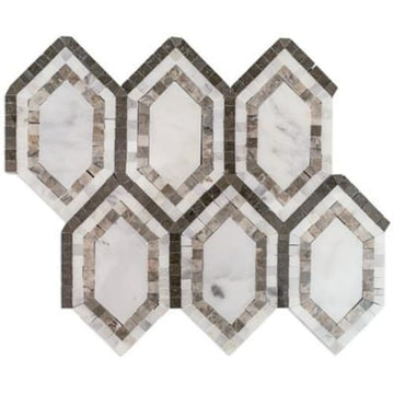 Asian Long Hexagon With Temple Gray Asian Statuary Lagos