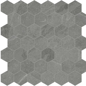 Chromium 2in Hexagon Mosaic Matte