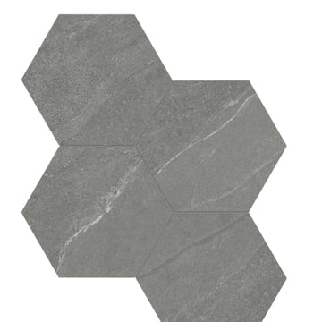 Chromium 6in Hexagon Mosaic Matte