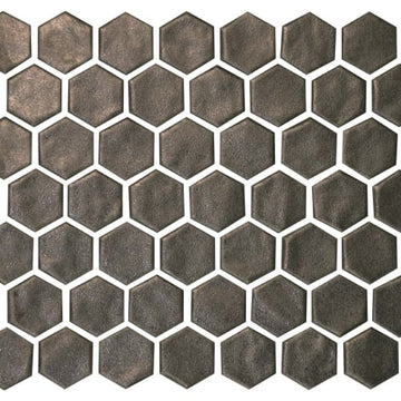Dark Gray Mosaic Hexagon
