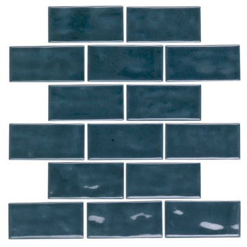 Dark Blue Mosaic Brick-Joint