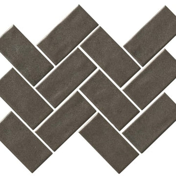 Dark Gray Mosaic Herringbone