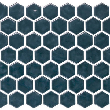 Dark Blue Mosaic Hexagon