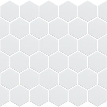 White Mosaic Hexagon