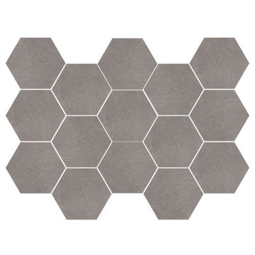 Silver Semi-Polished - 10x14 Hexagon