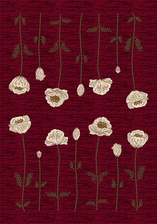 Poppy Rug-10000 Garnet