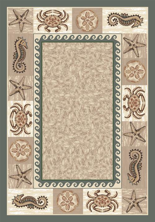 Sea Life Rug-06720 Light Aqua