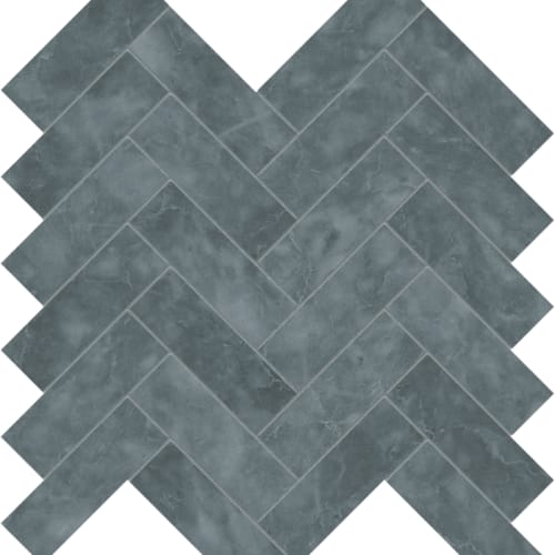 Aqua Intenso Mosaic - Herringbone