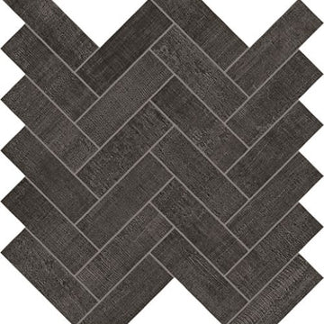 Black Herringbone Mosaic