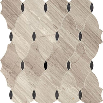 Chenille White/Blk Ant Mirror Romantique