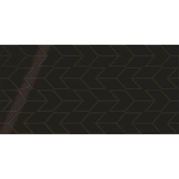 Black Chevron 12x24