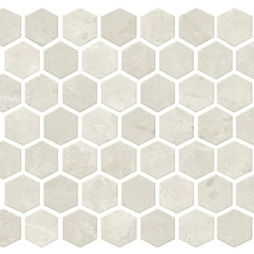 White 1 1/2"x1 1/2" Herringbone