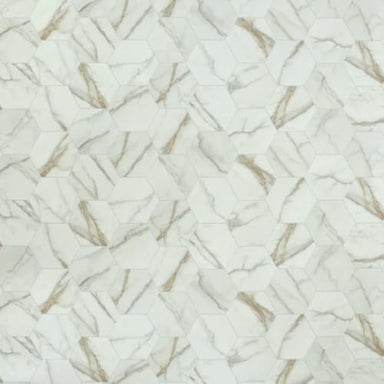 Silver - Carrara in Ivory Vinyl Sheet Goods