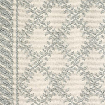 Leaf Trellis Ii - Sea Green On White