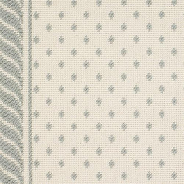 French Knot Ii - Sea Green On White