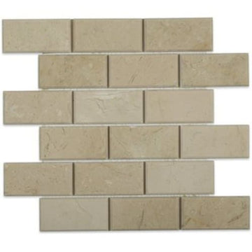 Crema Marfil 2x4 Beveled Brick