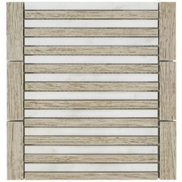 Linear Asian Statuary Wooden Beige
