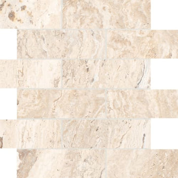 Sand 2x6 Brick Mosaic Matte