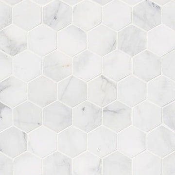 Calacatta Cressa 2" Hexagon Mosaic Tile