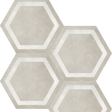 Sand Hexagon Frame Pressed Matte