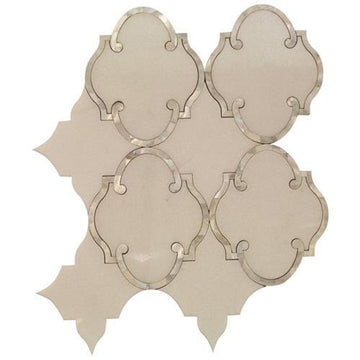 White Thassos W/ Mother Of Pearl Line