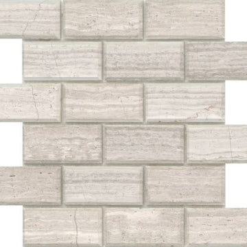 Cream 2" X 4" Bevel Mosaic