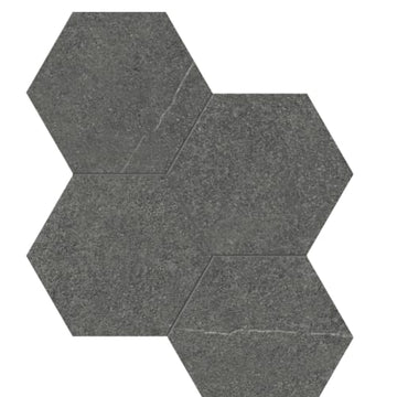 Carbon 6in Hexagon Mosaic