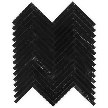 Nero Marquina .5x4 Herringbone