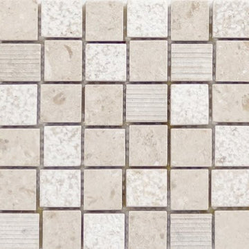 Presidio Ivory Mini Mosaic 6"x24"