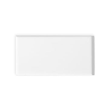 Pure White Glossy Bullnose Se 3x6