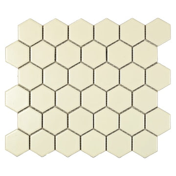 Ivory 2" Hexagon