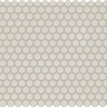 White Penny Round Mosaic