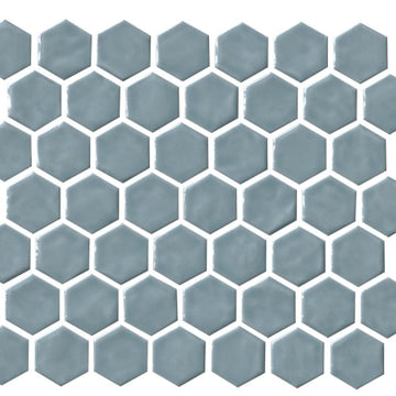 Light Blue Mosaic Hexagon