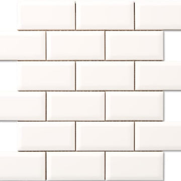 White Caps Mosaic Brick Glossy