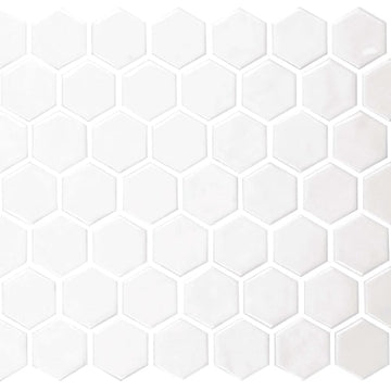 White Mosaic Hexagon