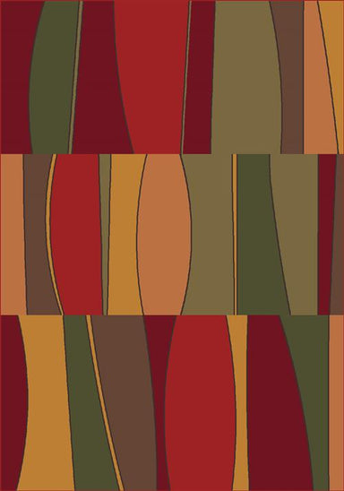 Sinclair Rug-187 Tapestry Red-Oval Flooring by Milliken