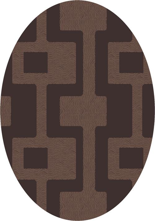 Uptown Rug-00181 Dark Chocolate-Oval