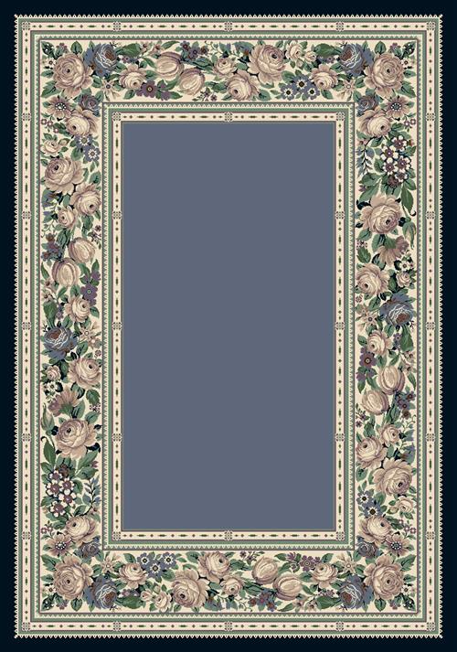 English Floral Rug-07000 Lapis