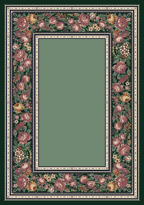 English Floral Rug-06000 Peridot