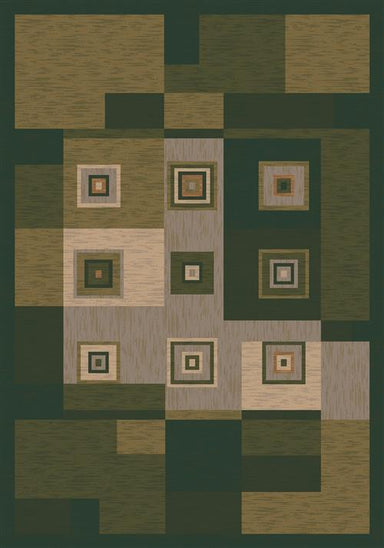 Cipher-77 Deep Olive-Oval Flooring by Milliken