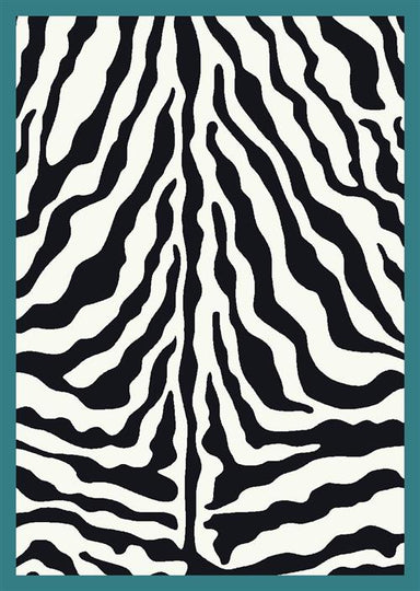Zebra Glam-Aqua Flooring by Milliken