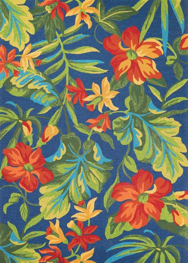 Covington - Tropical Orchid - Azure/Forest Green/Red Flooring by Couristan