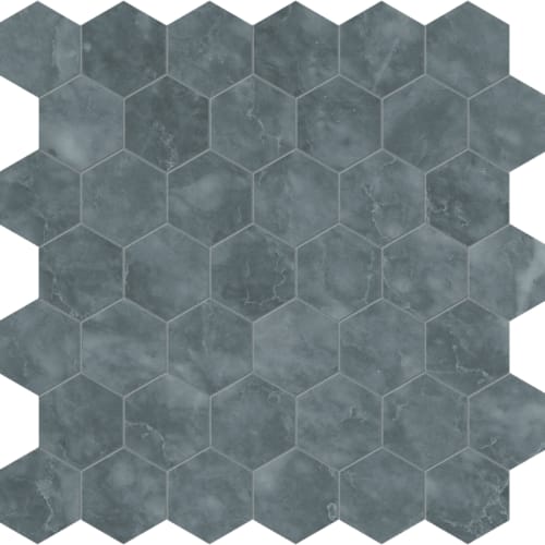 Aqua Intenso Mosaic - Hexagon