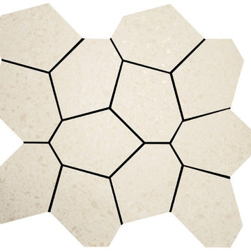 Bone Mosaic 13"x15" Polygon