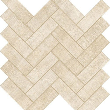 Ivory Herringbone Mosaic