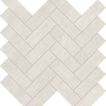 White Herringbone Mosaic