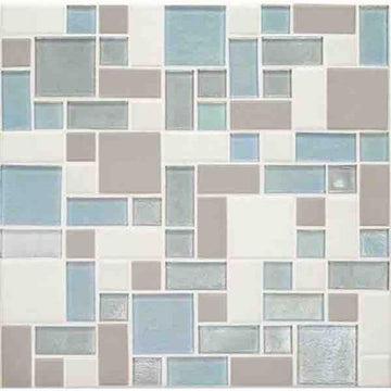 Mediterranean Mist Block Random Mosaic